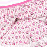 Floral patterned fabric with pink and white colors