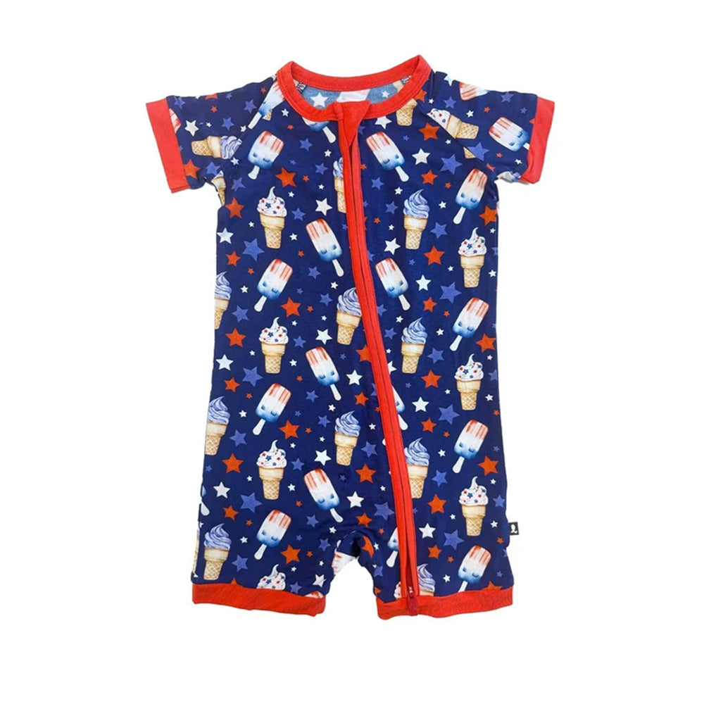 Lev Baby Franklin Shorts Zip Romper