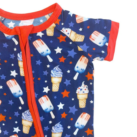 Lev Baby Franklin Shorts Zip Romper