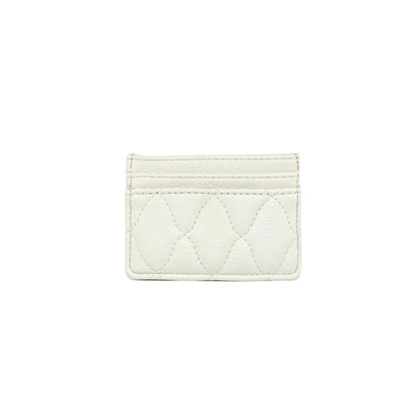 White quilted cardholder on a white background