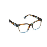 Tortoiseshell cat-eye glasses on a white background