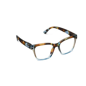 Tortoiseshell cat-eye glasses on a white background