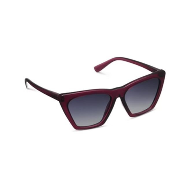 Dark cherry frame sunglasses on a white background