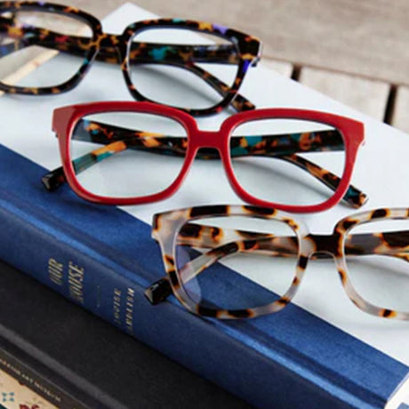 Peepers Impromptu Dark Red Teal Botanico Readers