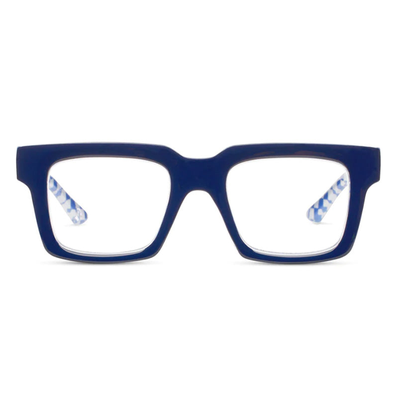 Peepers Louie Navy Checker Reading Glasses
