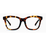 Tortoiseshell glasses on a white background