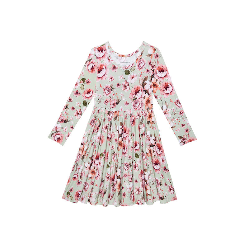 Posh Peanut Millicent - Long Sleeve Basic Twirl Dress
