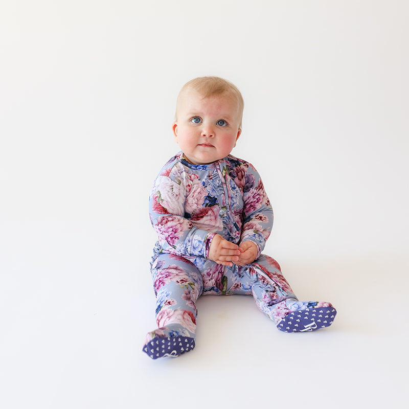 Posh Peanut Annie - Footie Ruffled Zippered One Piece