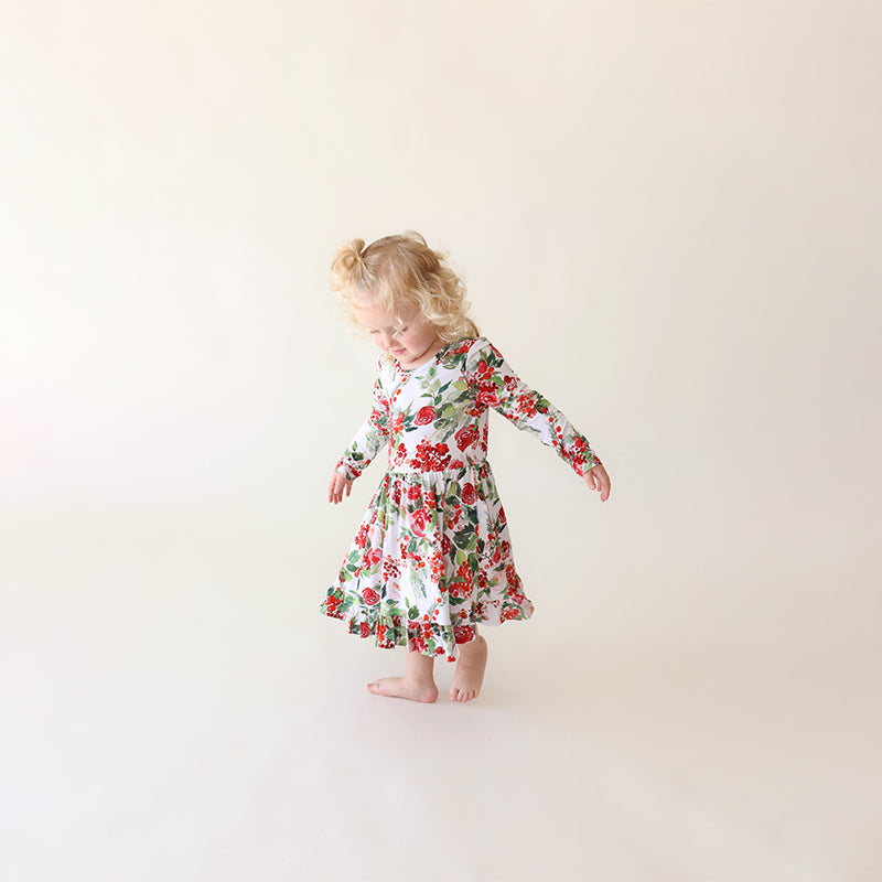 Posh Peanut Inc. Beatrix - Long Sleeve Ruffled Twirl Dress