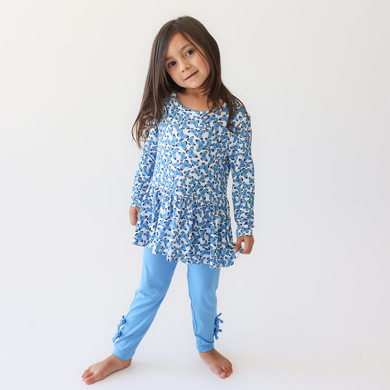 Posh Peanut Nayeli - Long Sleeve Peplum Top & Legging With Bows