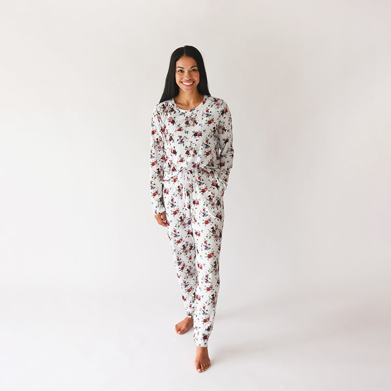 Posh Peanut Inc. Philippa - Women's Long Sleeve Scoop Neck & Jogger Pants Pajamas