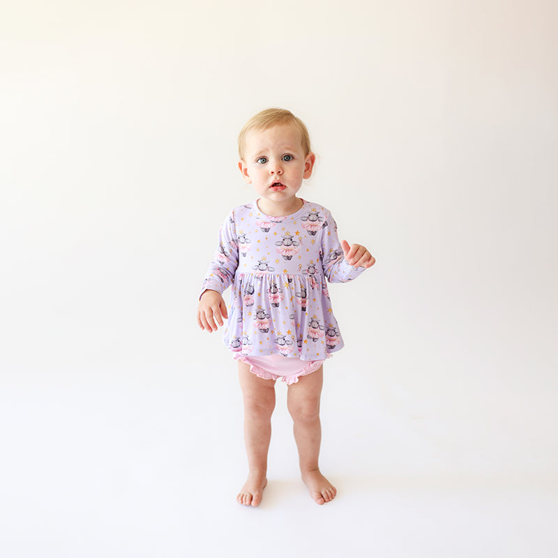 Posh Peanut Philomena - Basic Peplum Top & Bloomer Set