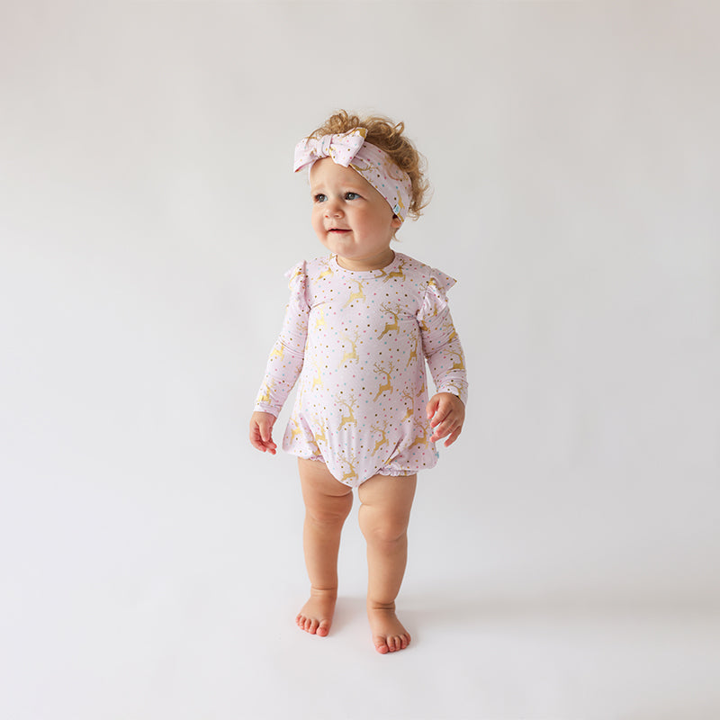 Posh Peanut Inc. Ryleigh - Long Sleeve Ruffled Bubble Romper