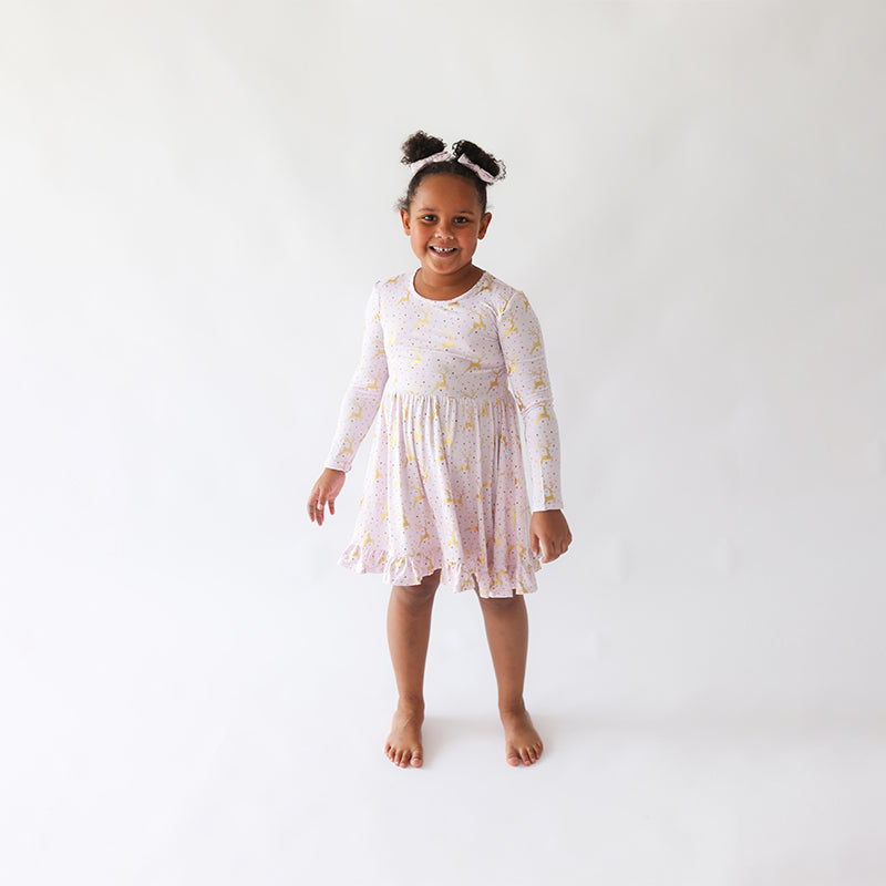 Posh Peanut Inc. Ryleigh - Long Sleeve Ruffled Twirl Dress
