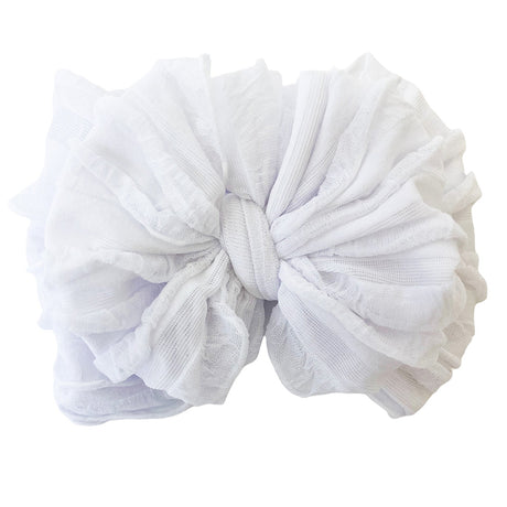 White knotted headband on a white background