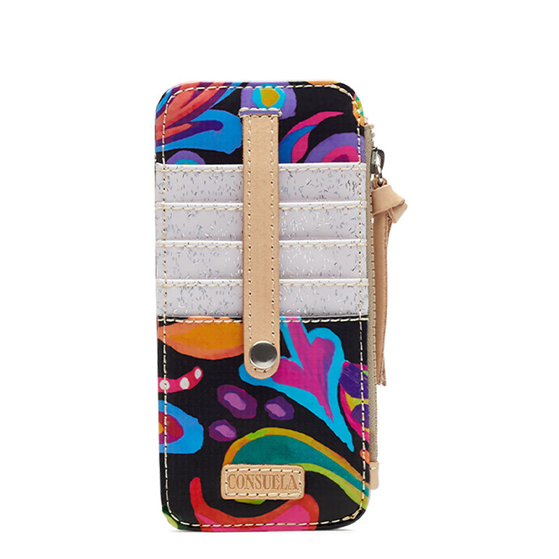 Consuela Sophia Black Swirly Card Organizer