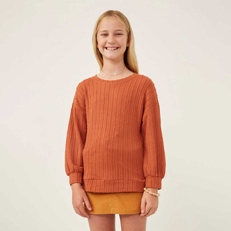 Hayden Cable Knit Cropped Sweater - Mocha - Eleven Oaks Boutique