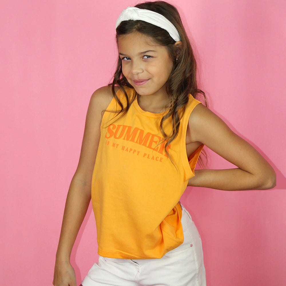 Sweet Soul Summer Is My Happy Place Puff Tank