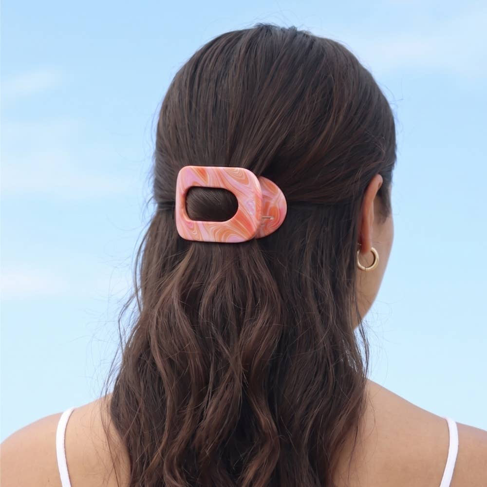 Teleties Just Keep Swimming Small Flat Round Hair Clip