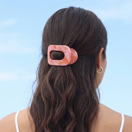 Teleties Just Keep Swimming Small Flat Round Hair Clip