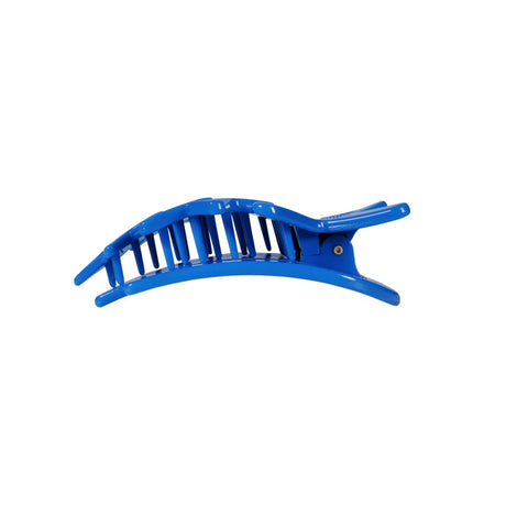 Blue hair clip on a white background