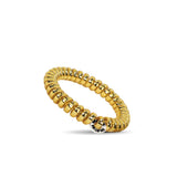 Gold ring with a white background