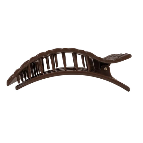 Brown hair clip on a white background