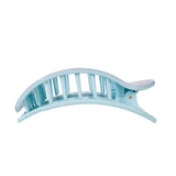 Light blue hair clip on a white background