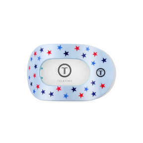 Teleties hair clip with star pattern on a white background