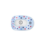 Teleties hair clip with star pattern on a white background