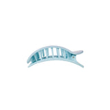 Light blue hair clip on a white background