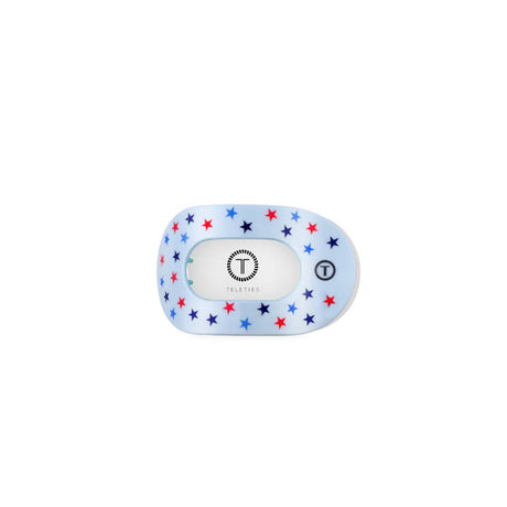 Small hair clip with star pattern on a white background