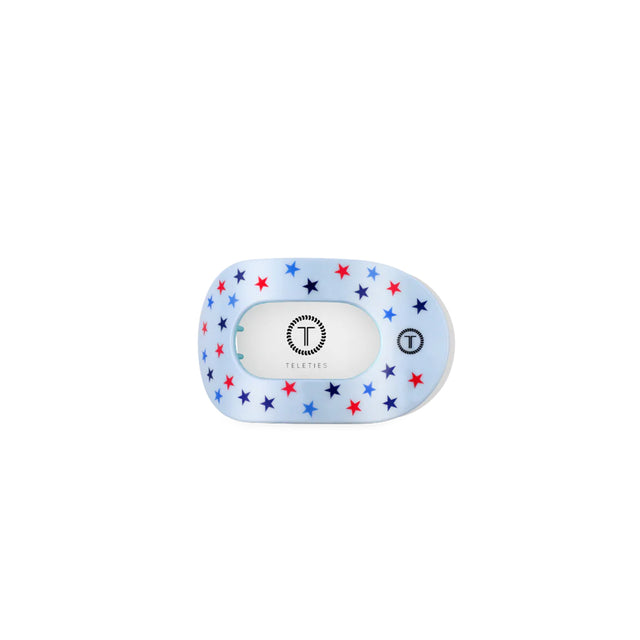 Small hair clip with star pattern on a white background