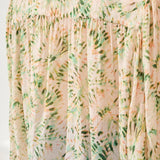 Floral patterned fabric with a white background