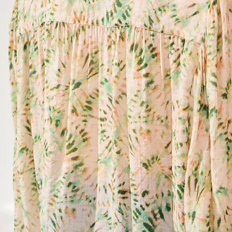 Floral patterned fabric with a white background