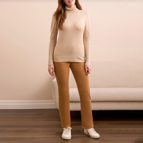 Tribal Clothing Co Long Sleeve Turtle Neck Sweater-H Latte