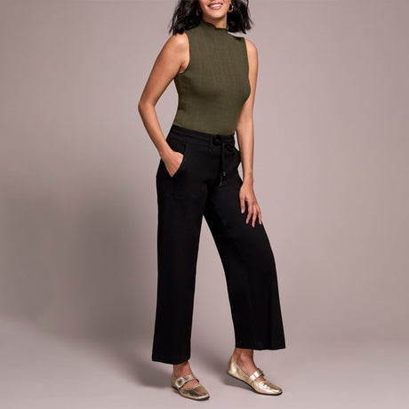 Tribal Clothing Co Pull On Pant W/ Pockets & Drawcord-Black