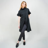 Trisha Tyler Black Split Front Topper