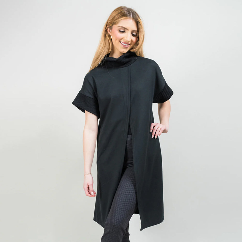 Trisha Tyler Black Split Front Topper