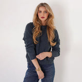 Trisha Tyler Grey Drop Sleeve Pullover
