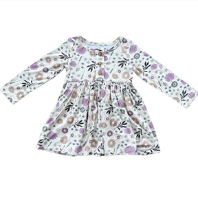 Floral patterned dress on a white background